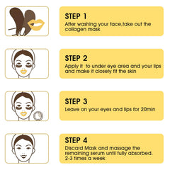 Ensemble-masques Collagen Cristal Adofect pour routine soin du visage.
