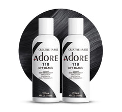 Adore Coloration Off-Black Bouteille: couleur riche et couverture homogène.