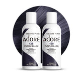 Adore Coloration Semi-Permanenté 125 Violet-Noir – bouteille prête à l'emploi, application rapide.