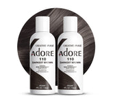 Adore Brun Noir 110, bouteille prête à l’emploi pour une couleur intense et naturelle.