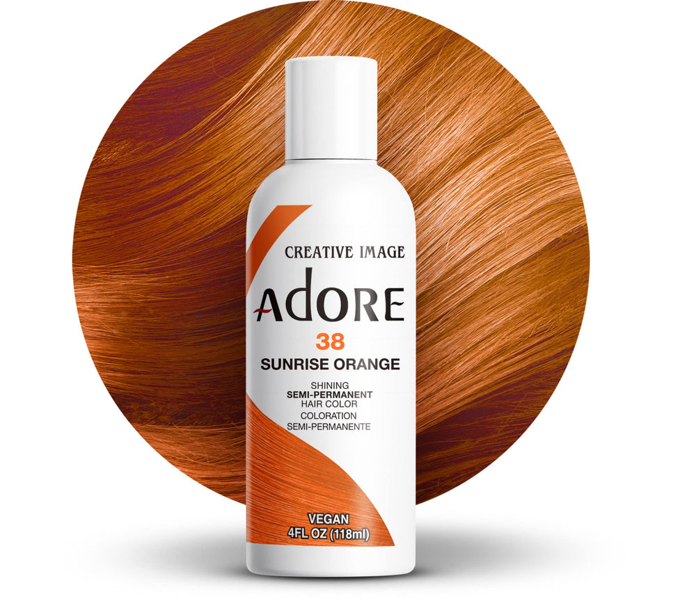 Adore Sunrise Orange – Bouteille prête à l’emploi pour couleur vive et durable.