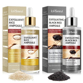 ADSBJUX riz-noire-bouteille, serum exfoliant pour visage et pores resserrés.