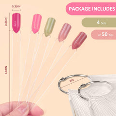 ADULLPONY nuancier ongles transparents, surface lisse pour appliquer vernis proprement