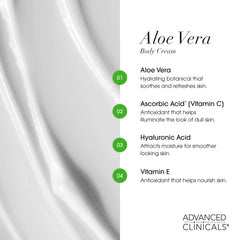 Advanced Clinicals Aloe Vera Lotion, huile d'olive: hydratation profonde sans fini gras.