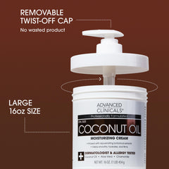 Advanced Clinicals crème coco, application mains et corps