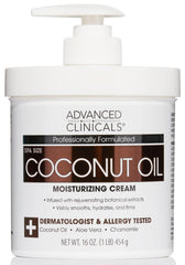 Advanced Clinicals crème coco, flacon visible, hydratation intense