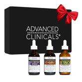 Advanced Clinicals coffret trio de sérums visage, cadeau voyage pratique.