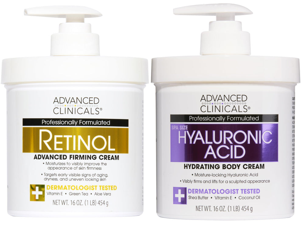 Crème Corps Advanced Clinicals au rétinol, texture riche pour hydrater et lisser