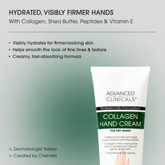 Advanced Clinicals Crème Mains – texture satinée qui pénètre rapidement sans gras