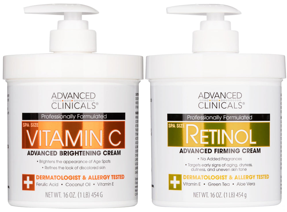 Advanced Clinicals crème-rétinol-corps, texture lissante et hydratante.