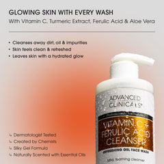 Advanced Clinicals – texture gel luxueuse, mousse généreuse, purifie sans tiraillements.