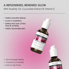 Advanced Clinicals Huile Rosehip Application Massage: appliquez doucement pour une peau douce.