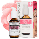 Advanced Clinicals Huile Rosehip Visage Pompe: hydratation légère pour peau plus lisse.