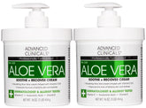 Advanced Clinicals Aloe Vera Lotion : bouteille verser pour hydrater et rafraîchir la peau