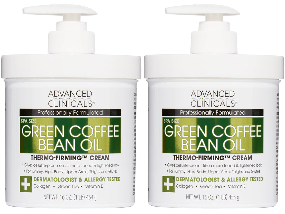 Advanced Clinicals lotion corps café vert hydratation et fermeté potentielles
