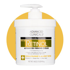Advanced Clinicals Rétinol Visage et Corps – bouteille montrant l hydratation