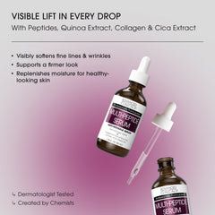 Advanced Clinicals Sérum Multi Peptides Gel Léger, application douce.