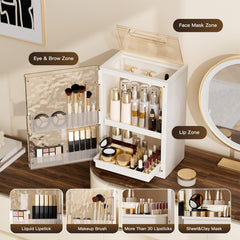 AERCIINC Organisateur maquillage base anti-glisse, stabilité sur toutes les surfaces.