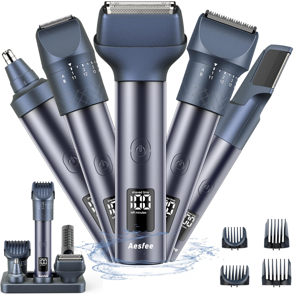 Aesfee tondeuse-barbe précision pour contours nets et soignés.