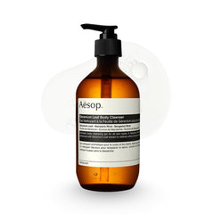 Aesop Nettoyant pour le corps à la feuille de géranium – bouteille élégante prête pour la douche, nettoyage en douceur.