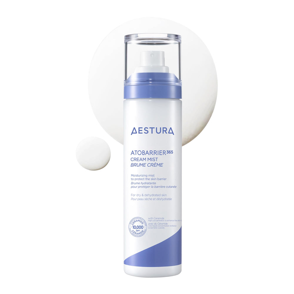 AESTURA ATOBARRIER365 brume-visage-fin offre une hydratation légère et rapide.