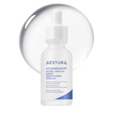 Sérum AESTURA ATOBARRIER365 en bouteille claire, hydratation ciblée.