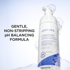 AESTURA ATOBARRIER365 texture mousse visage pour nettoyage en douceur.