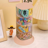 AevumTech pink four-layer hair organizer front view showing compartments