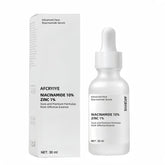 AFCRYIYE Niacinamide 10% + Zinc 1% – flacon, soin léger qui peut matifier la peau.