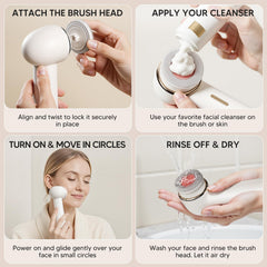 AFEIOFT brosse visage étanche IPX7 et recharge sans fil.