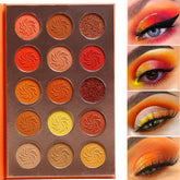 Afflano palette ombres rouges-orange coucher-de-soleil pour un regard chaud et profond.