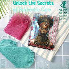 AFRIKI Lavage en machine facilité grâce au filet exfoliant réutilisable.