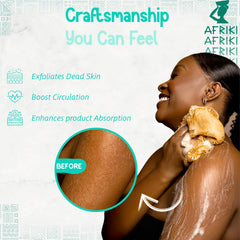 AFRIKI Nylon durable maillage pour nettoyage corporel efficace et durable.