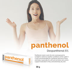Aflofarm Panthenol Crème – application visage et corps, hydratation rapide et apaisement