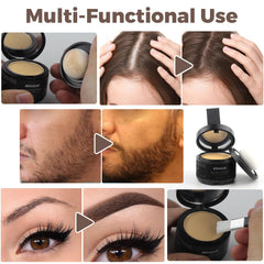 Afmicat poudre retouche application naturelle pour cheveux.