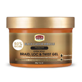 Gel coiffant African Pride pour tresses image de bouteille maintien durable