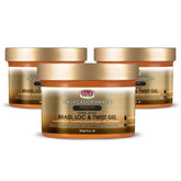Gel African Pride pour tresses, pack de 3, tenue durable et brillance naturelle