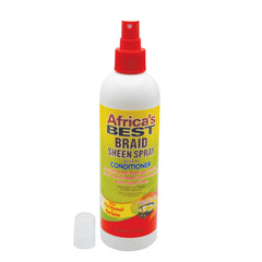 Utilisation rapide du spray Africa's Best pour une brillance sans alourdir les cheveux.