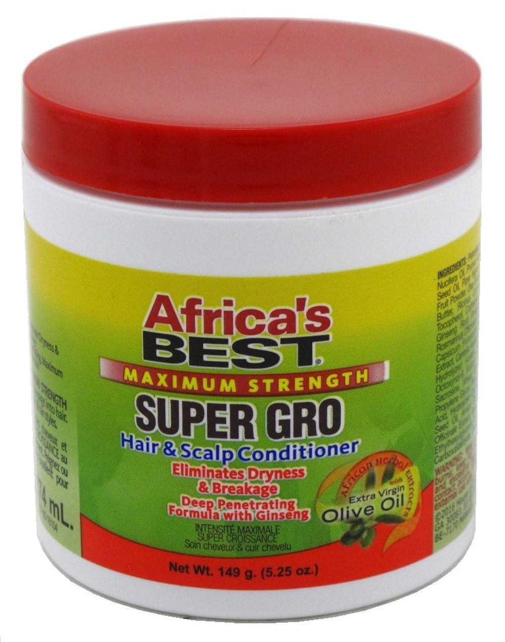 Africa's Best Super Gro flacon brillant et hydratant pour les cheveux.