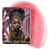 Éponge AFRIKI en filet exfoliante pour le corps, douceur et efficacité d'exfoliation.