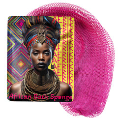 Éponge-réseau AFRIKI Camelia de 45 po pour exfolier le corps en douceur.