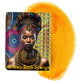 AFRIKI Éponge réseau africain pour corps, longueur généreuse, exfoliation efficace sous la douche