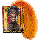 AFRIKI éponge-réseau exfoliante pour le corps, peau douce après la douche.