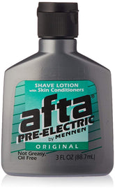 Lotion pré-rasage AFTA Originale, bouteille 3oz prête pour le rasage électrique.