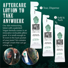 After Inked crème hydratante tatouage 7 ml, soin quotidien pour peaux sèches et couleurs vives.