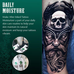 After Inked emballage refermable, solution pratique pour rafraîchir et stocker lotion de tatouage.
