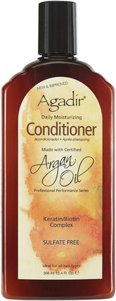 Agadir huile d'argan conditionneur quotidien en bouteille, démêlage facile et protection.