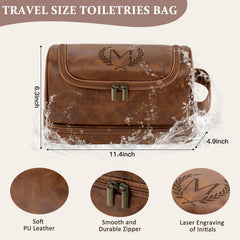 Aganmi trousse-de-toilette avec fermeture-éclair double pour un accès rapide.