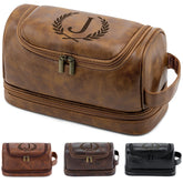 Aganmi trousse de toilette avec initiales personnalisées, cadeau élégant et pratique pour lui.
