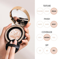 AGE20'S Signature Essence Pact SPF50+ teinte 17N Ivoire, parfaite pour peau claire.